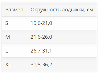 бандаж на голеностоп